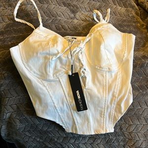 White corset top size large never worn